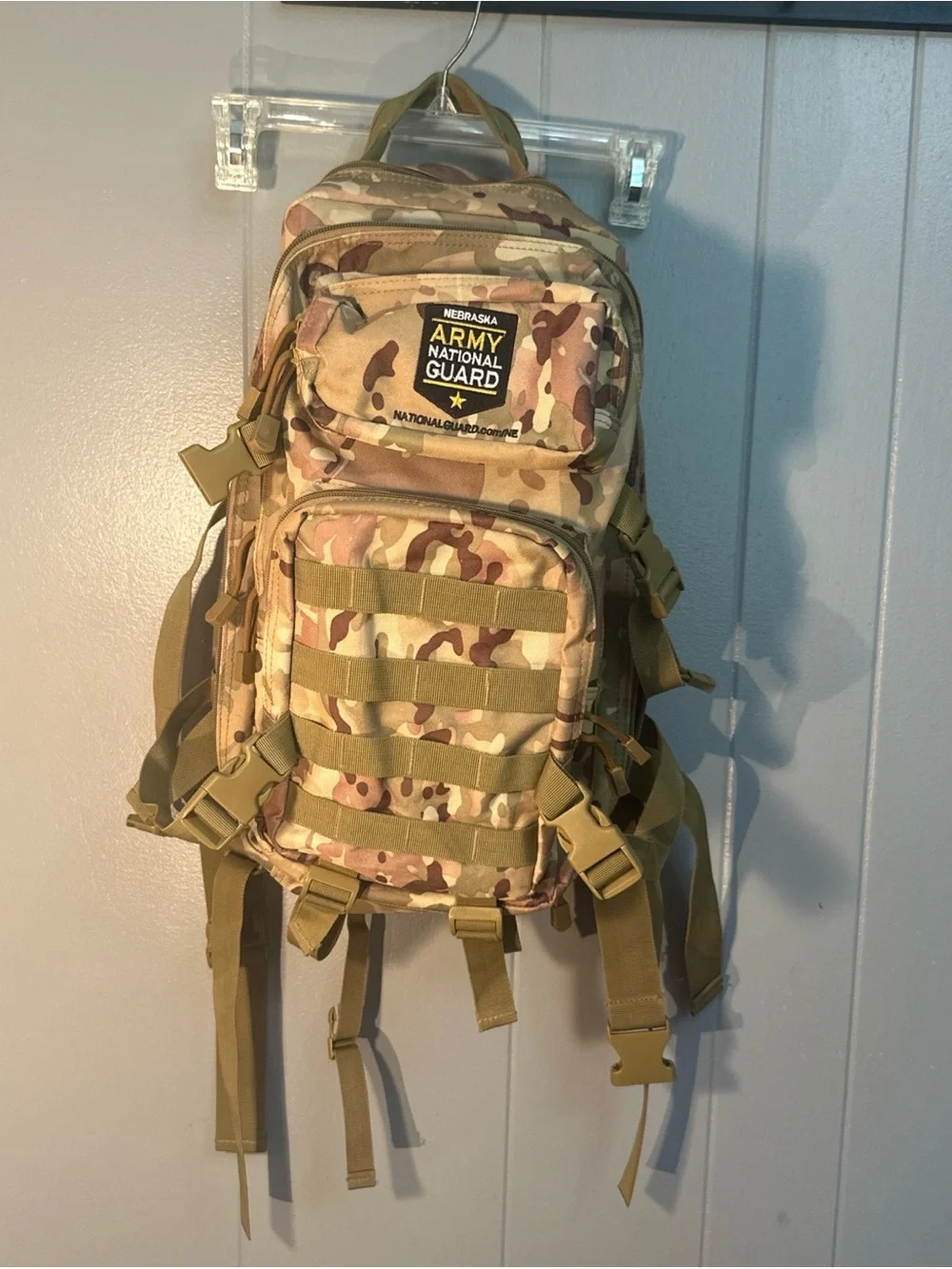 Nebraska U.S. Army national guard Camo Tactical Backpack in camo tough rider